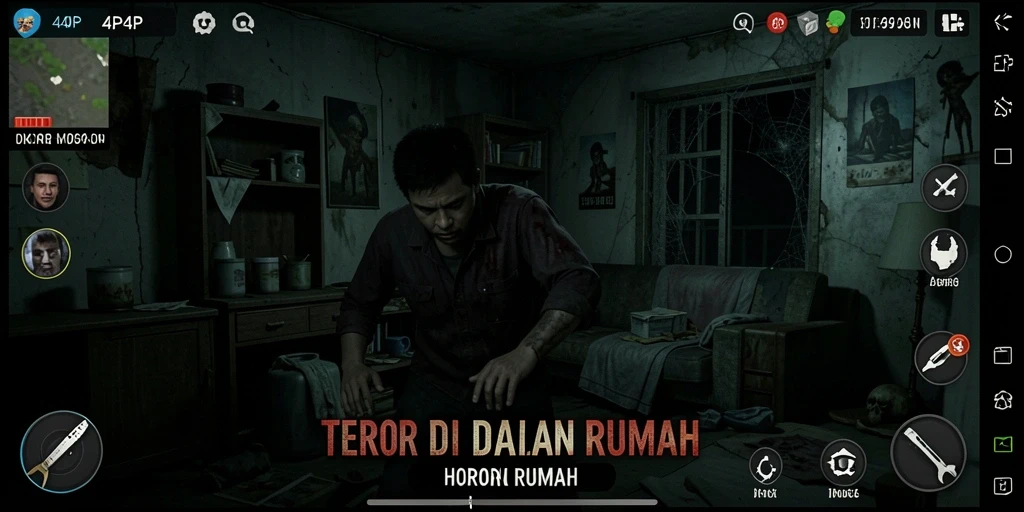 Tampilan menakutkan dari rumah angker di 4P4P.