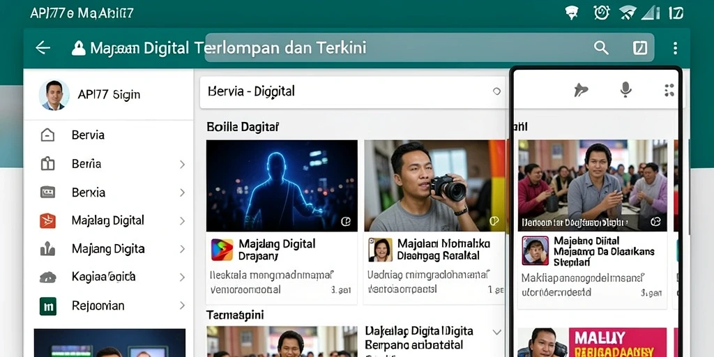 Tampilan antarmuka pengguna API77 yang menarik dan mudah digunakan.