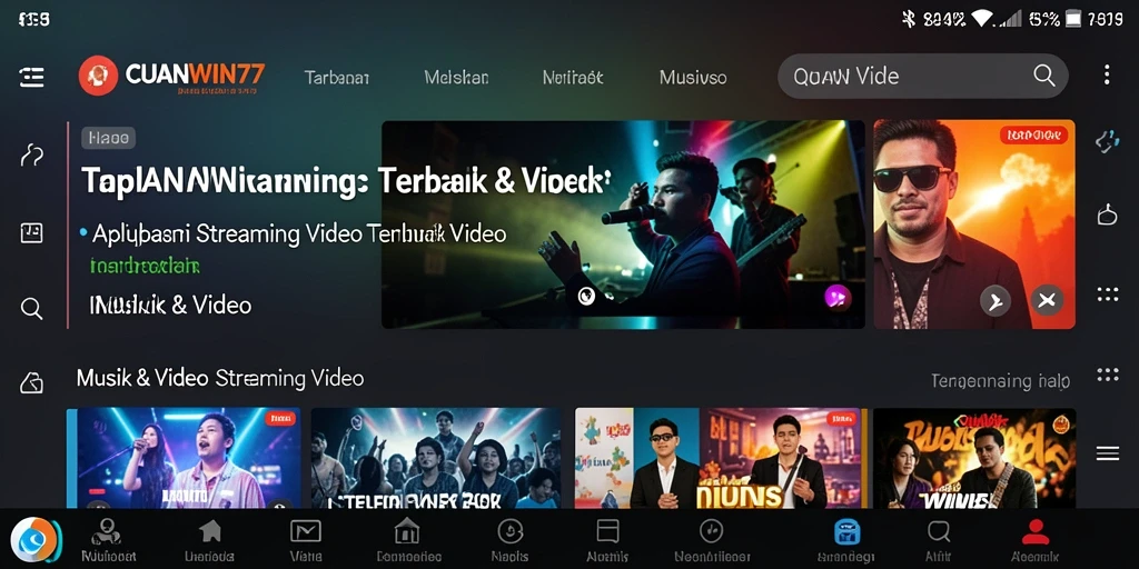 Antarmuka CUANWIN77 yang user-friendly untuk Streaming Video.