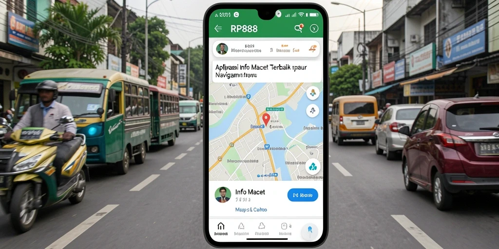 Antarmuka RP888 menampilkan informasi lalu lintas secara real-time.