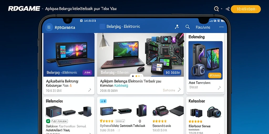 Antarmuka RPGAME menampilkan produk elektronik dengan jelas dan menarik.